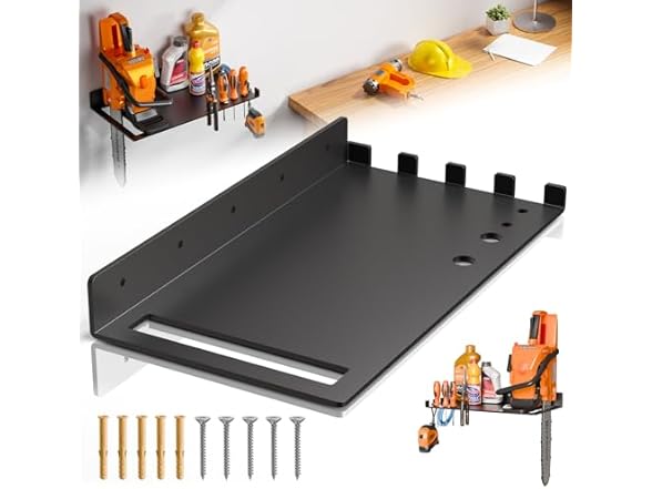 LEVENDOR Chainsaw Holder Shelf - Heavy