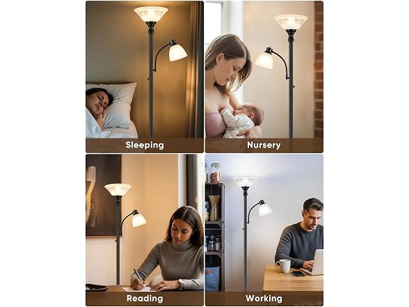 PARTPHONER Torchiere Floor Lamp