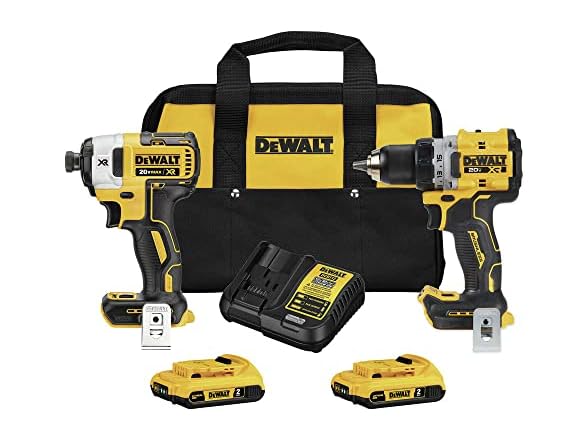 DeWalt DCK248D2 20V MAX* XR 1/2 in. 2 Tool Kit
