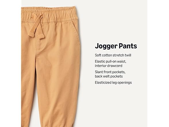 Pull On Twill Jogger Pants (12M - XXL) | Your Color Choice