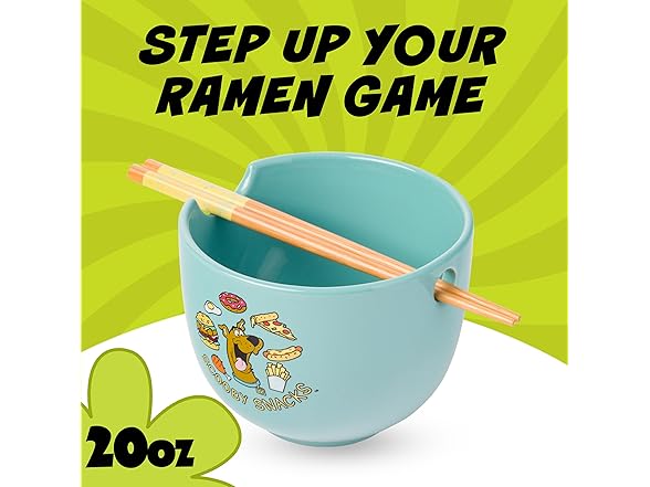 Scooby-Doo Scooby Snacks Ceramic Ramen Noodle Rice Bowl 20 ounces
