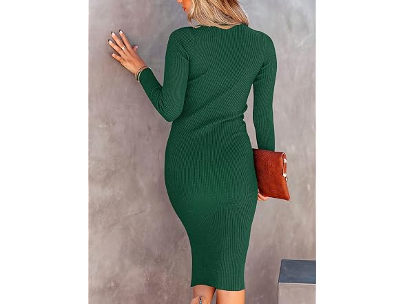 Anrabess Women (XL) Long Sleeve Mock Neck Dress