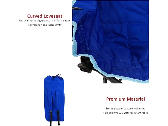 SUNNYFEEL Blue Kids Double Camping Chair