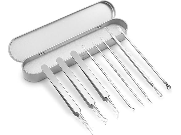 Pinkiou Blackhead Remover Comedone Pimple Popper Tool 