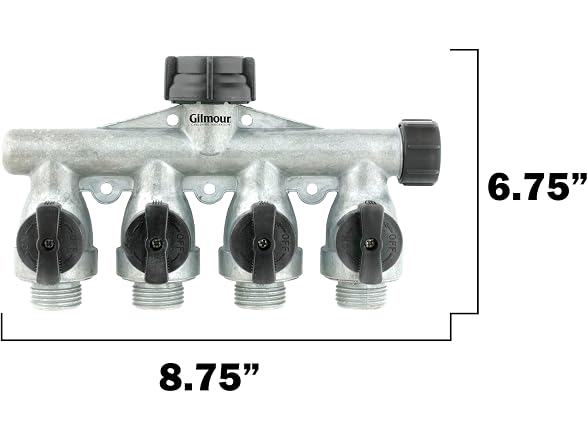 Gilmour Heavy Duty 4-Way Hose Splitter