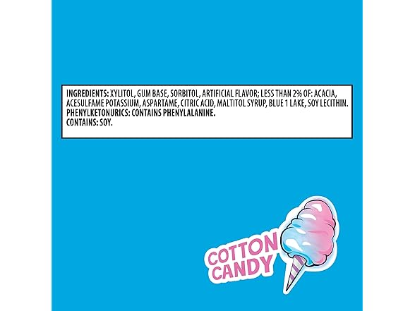 40CT Trident Vibes Sugar-Free Gum, Cotton Candy