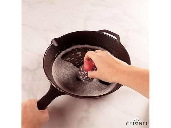 cuisinel C-610-KSCR-S-RD Cuisinel Cast Iron Chainmail S