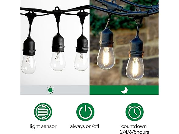 BN-LINK Outdoor Power Strip with 25FT Extension Cord