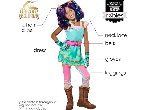 Rubies Unicorn Academy Costume Ava Banji, Large