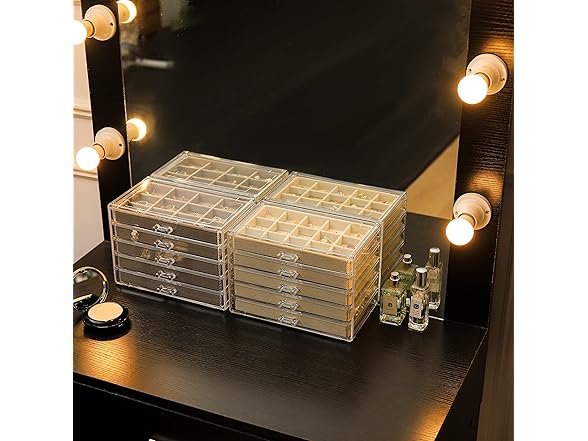 Cq acrylic Jewelry Organizer w/5 Drawers