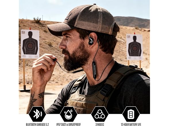 GLORYFIRE Bluetooth Shooting Ear Protection