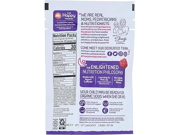Organic Yogis Freeze-Dried Yogurt & Fruit Snacks Mixed Berry