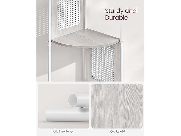 VASAGLE 5-Tier Corner Shelf Stand