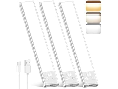 $12.99, Was $19.89, 34% Off! Brightever 3Pk 2500mAh Motion Sensor Under Cabinet Light dealfomo