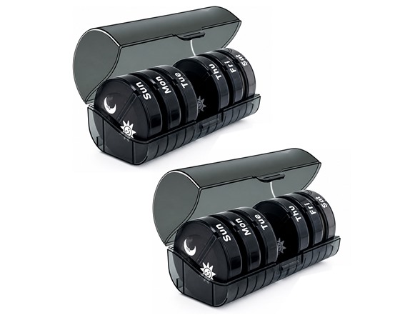 TheraRx AM PM Travel Pill Organizer 2 Pack