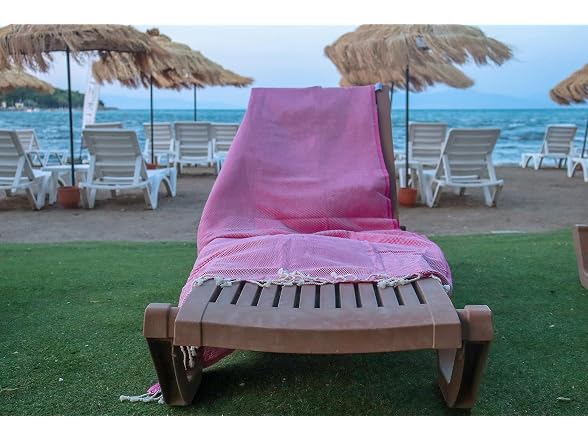 Peshtemal Beach Towel with Travel Bag Cotton,