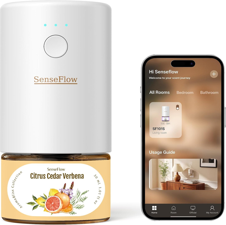 SenseFlow 1 Fl Oz Smart Essential Oil Diffuser - Gallery 16