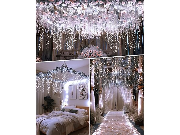Minetom Icicle Lights for Outside, 100Ft