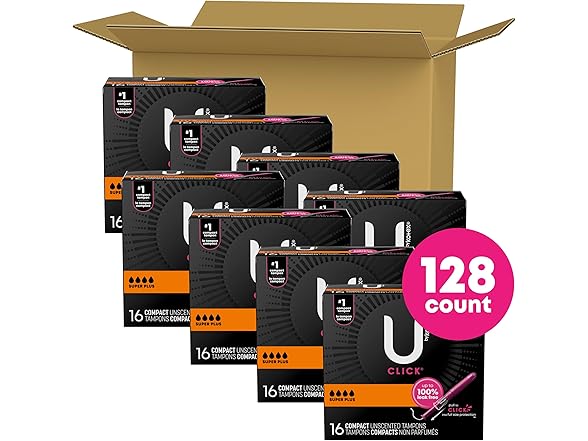 U by Kotex Click Compact Tampons, Super
