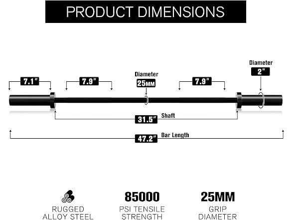 RitFit 4FT Olympic Barbell