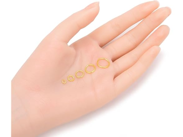 200pcs 18K Yellow Gold Plated 12mm Open