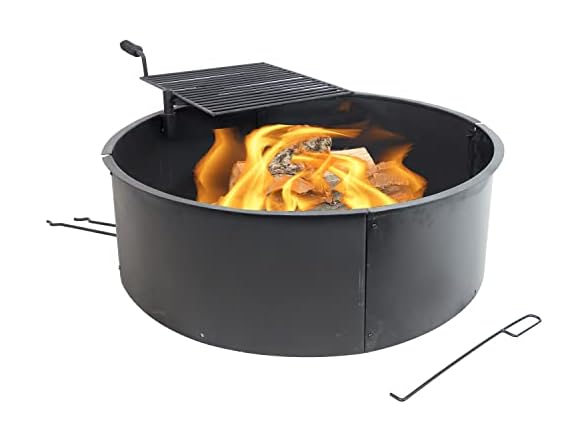 Sunnydaze Metal Fire Pit Ring - 36-Inch