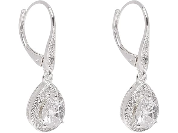 Anne Klein Cubic Zirconia Pear Shape Drop Earrings