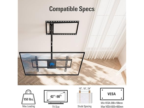 Mounting Dream Long Arm TV Wall Mount | 42-90"