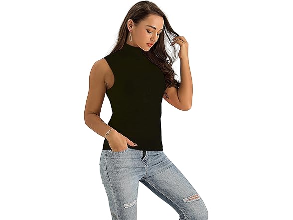 Spicy Sandia Green Turtleneck Tank (L)