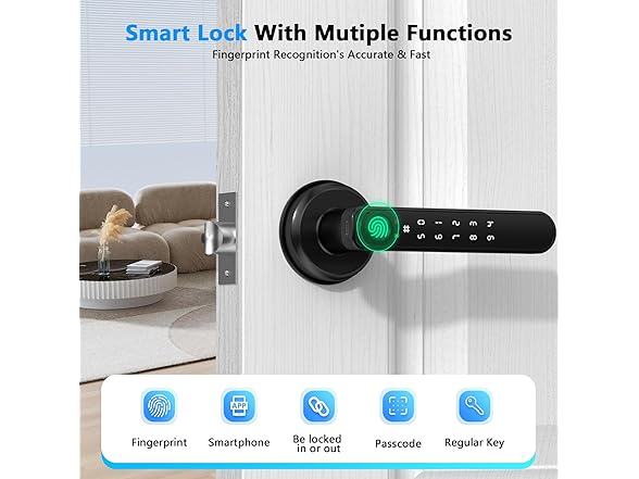 sivmn Fingerprint Smart Door Lock