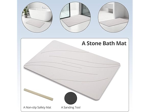 GLLAPITK Stone Bath Mat