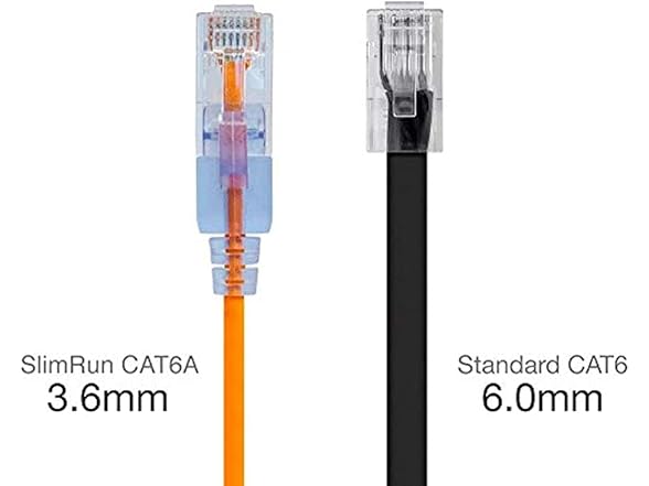 Monoprice Cat6A 10ft Yellow Patch Cable (10-Pk)