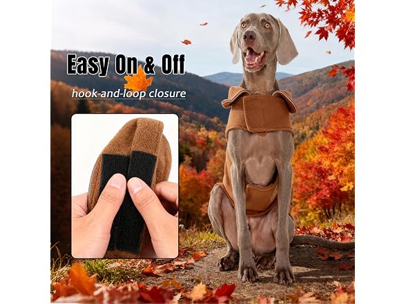 DENTRUN Reversible Dog Winter Coat, Windproof