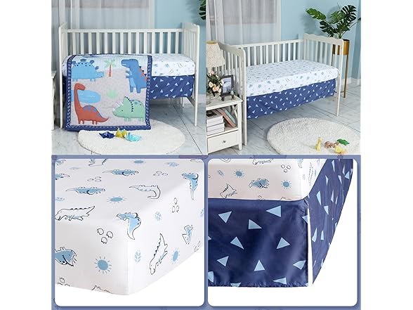 YCDTMY 3 Piece Crib Bedding Set