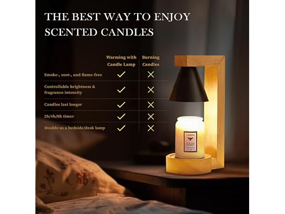 Luana Rose Candle Warmer Lamp - Black
