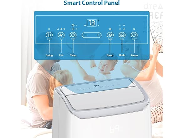 Vossfamul 4-in-1 14,000 BTU Portable AC with Heat