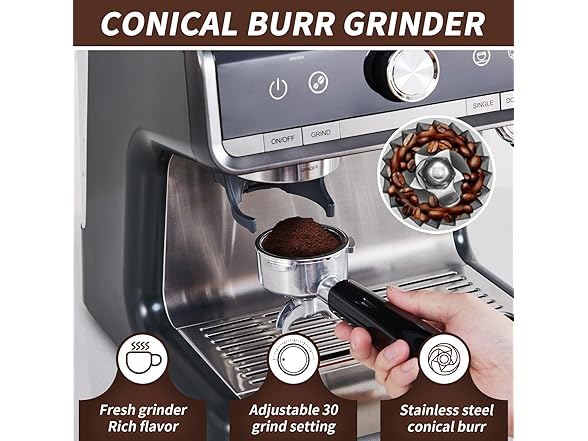CuisinAid Espresso Machine with Grinder