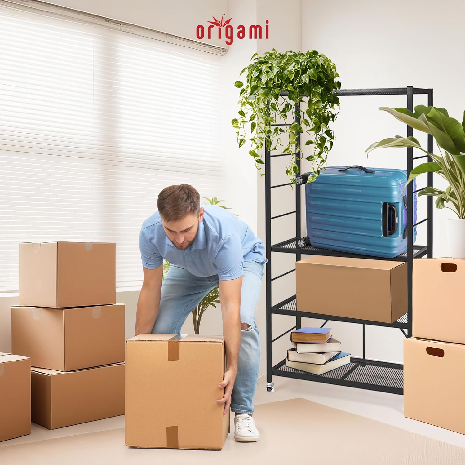 Origami 4 Tier Adjustable Shelf Rack - Gallery 16