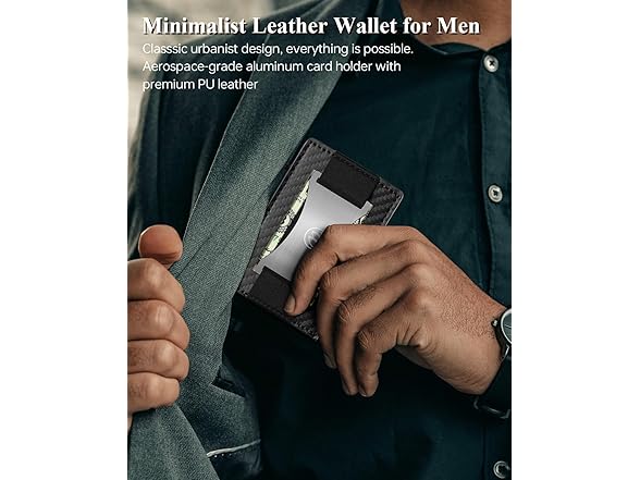 WELLNEC Mens Pop Up Wallet