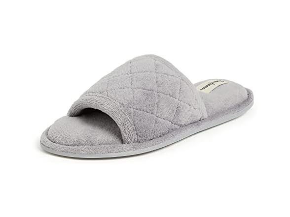 Dearfoams Women's Memory Foam Slippers- Medium grey