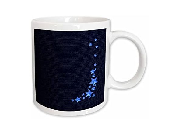 3dRose Falling Stars Bright Blue Mug