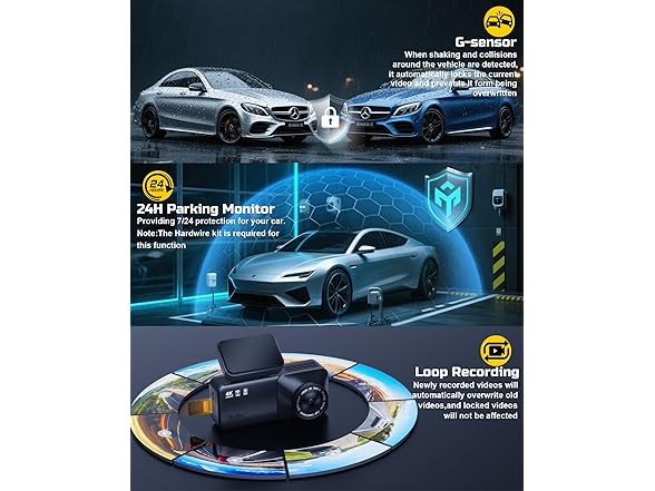 Estbuc 4K Dash Cam Front