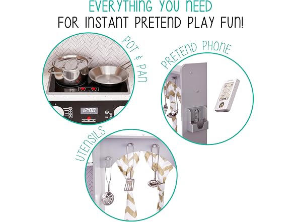 Corner Kitchen Playset Grey