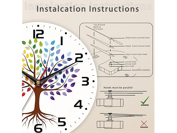 DEMACYA Abstract Tree of Life Wall Clock
