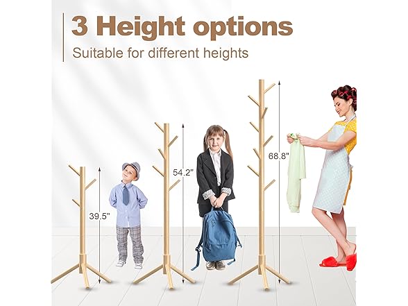 Wooden Coat Rack Stand