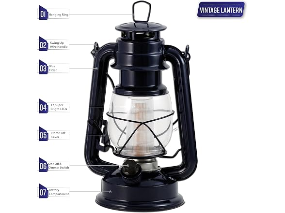 North Point SP2111 - Vintage LED Lantern