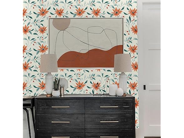 OUSCACH Vintage Floral Wallpaper