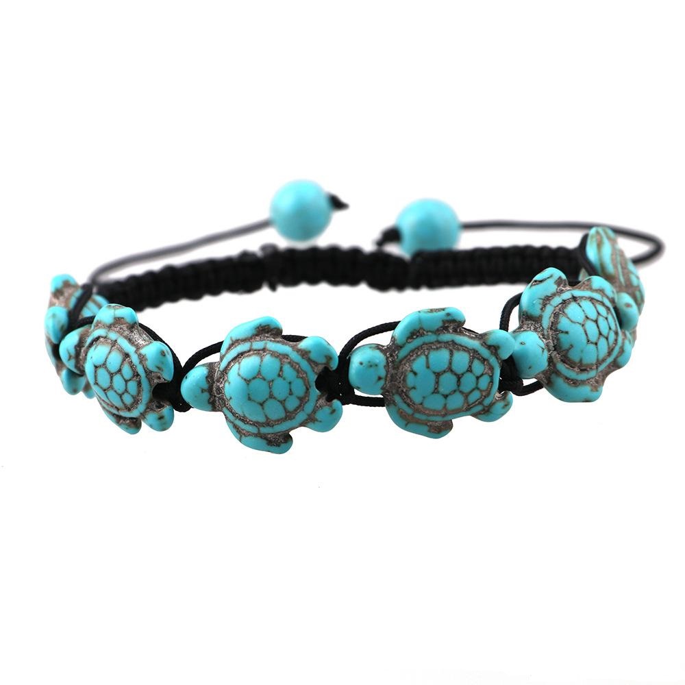 Adjustable Turquoise Turtle Bracelet - Gallery 5