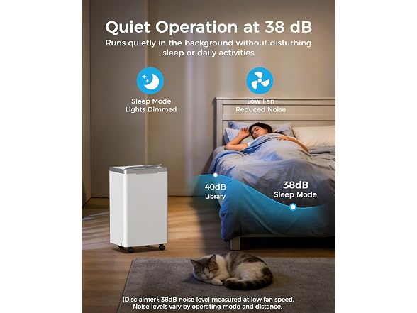 HOPSEN Dehumidifier with Drain Hose