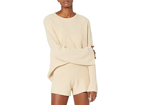 The Drop Women Alice Crew-neck Back-slit Sweater - Gallery 2